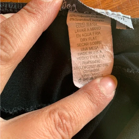 Women’s Body Central Black 90s Spaghetti Strap Flowy w embellished top Dress Med - Picture 5 of 6